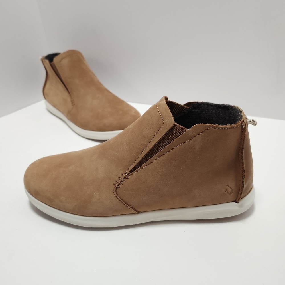 Olukai Hawai‘iloa Manu Hope Leather Booties Ankle Boots Women's 8.5 Brown